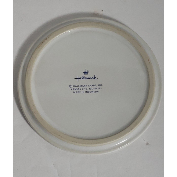 VTG Hallmark Coasters Set Of 4 Farm Scenery Missouri Round Blue and White - Picture 7 of 7